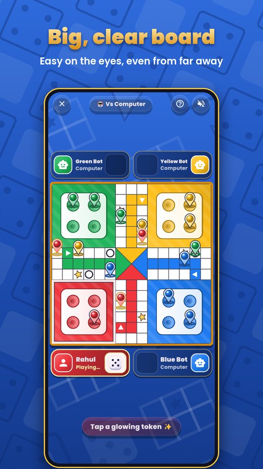 Big clear Ludo board